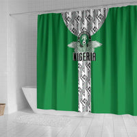 Nigeria National Football Shower Curtain Inspired Retro Style - Wonder Print Shop