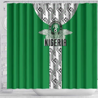 Nigeria National Football Shower Curtain Inspired Retro Style - Wonder Print Shop