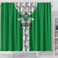 Nigeria National Football Shower Curtain Inspired Retro Style - Wonder Print Shop