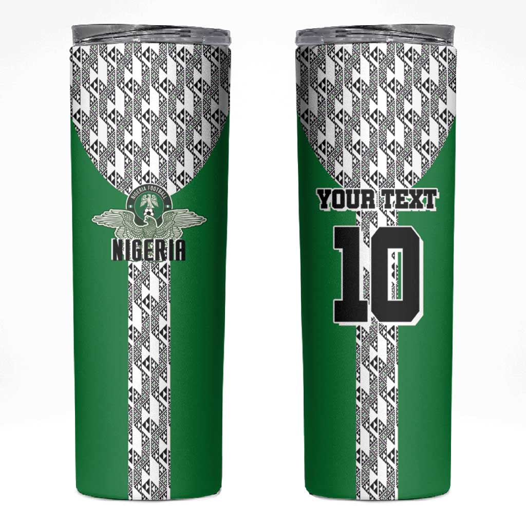 Custom Nigeria National Football Skinny Tumbler Inspired Retro Style - Wonder Print Shop