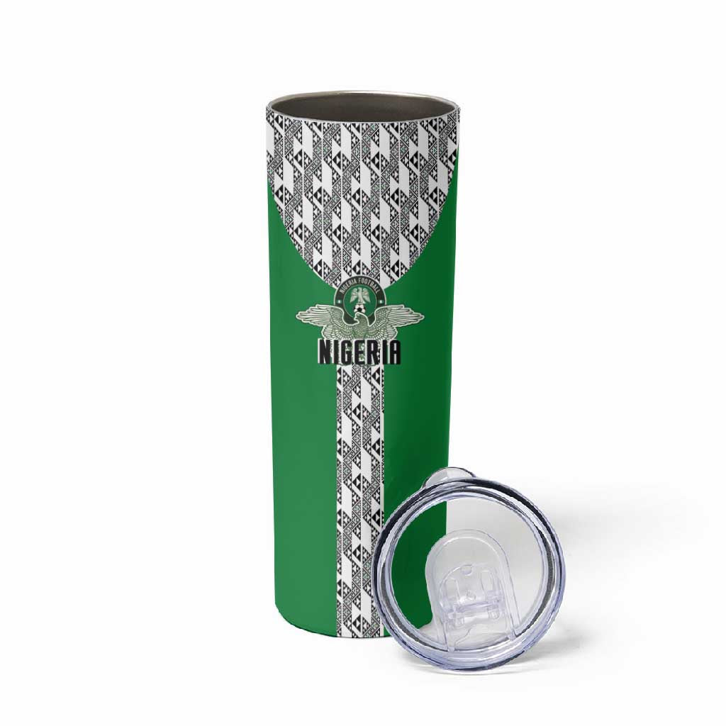 Custom Nigeria National Football Skinny Tumbler Inspired Retro Style - Wonder Print Shop