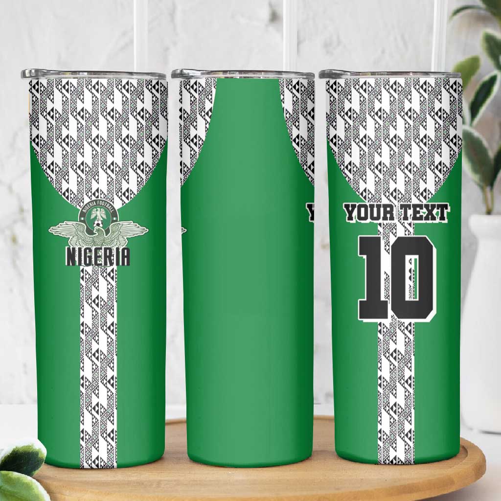 Custom Nigeria National Football Skinny Tumbler Inspired Retro Style - Wonder Print Shop