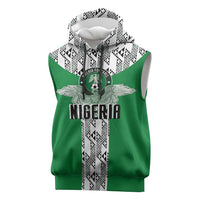Custom Nigeria National Football Sleeveless Hoodie Inspired Retro Style - Wonder Print Shop