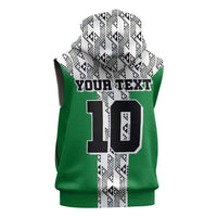 Custom Nigeria National Football Sleeveless Hoodie Inspired Retro Style - Wonder Print Shop