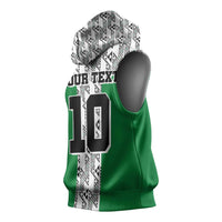 Custom Nigeria National Football Sleeveless Hoodie Inspired Retro Style - Wonder Print Shop