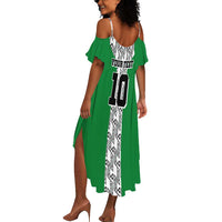 Custom Nigeria National Football Summer Maxi Dress Inspired Retro Style - Wonder Print Shop
