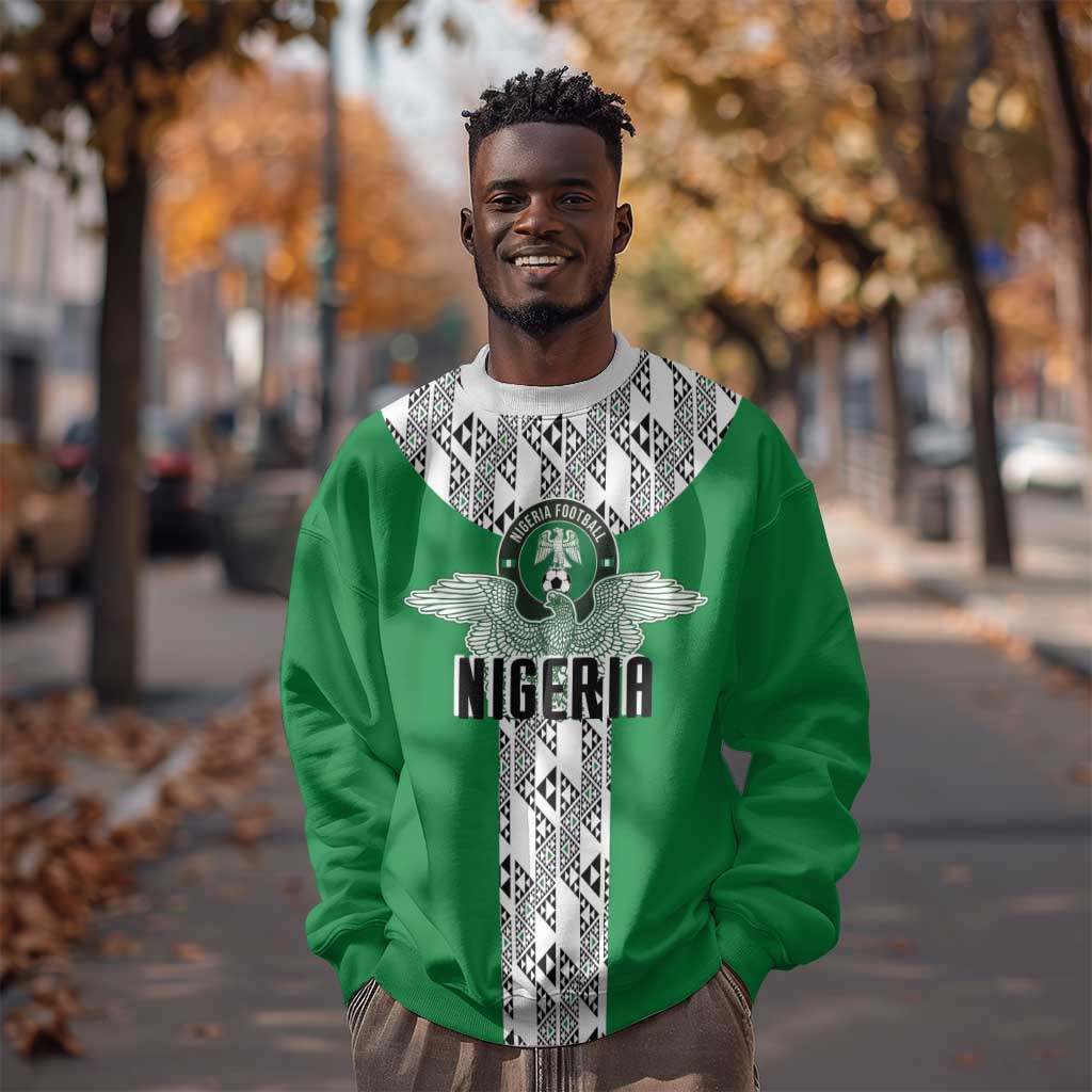 Custom Nigeria National Football Sweatshirt Inspired Retro Style - Wonder Print Shop