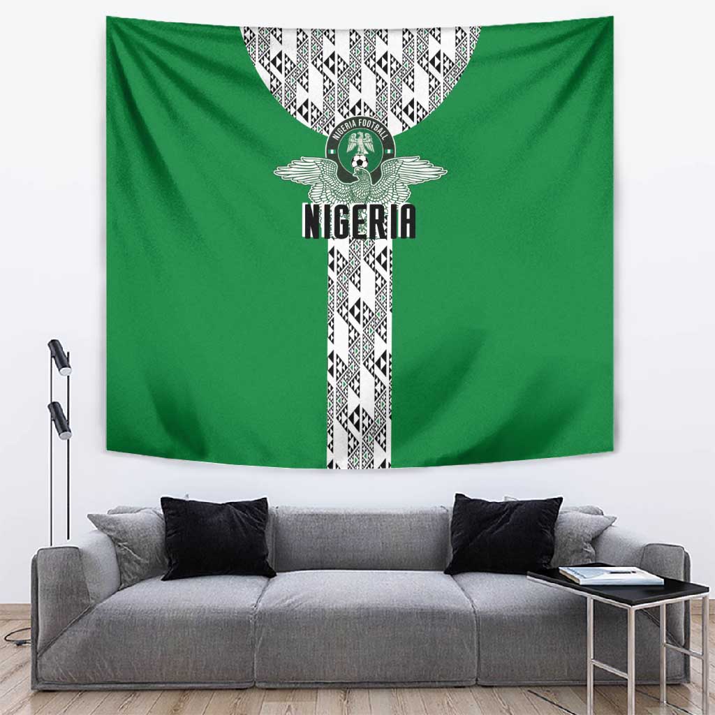 Nigeria National Football Tapestry Inspired Retro Style - Wonder Print Shop