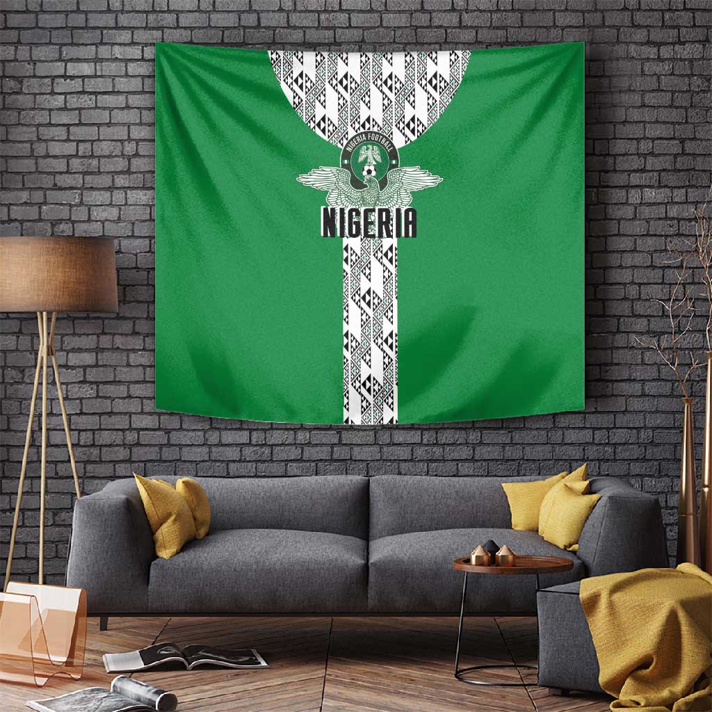 Nigeria National Football Tapestry Inspired Retro Style - Wonder Print Shop