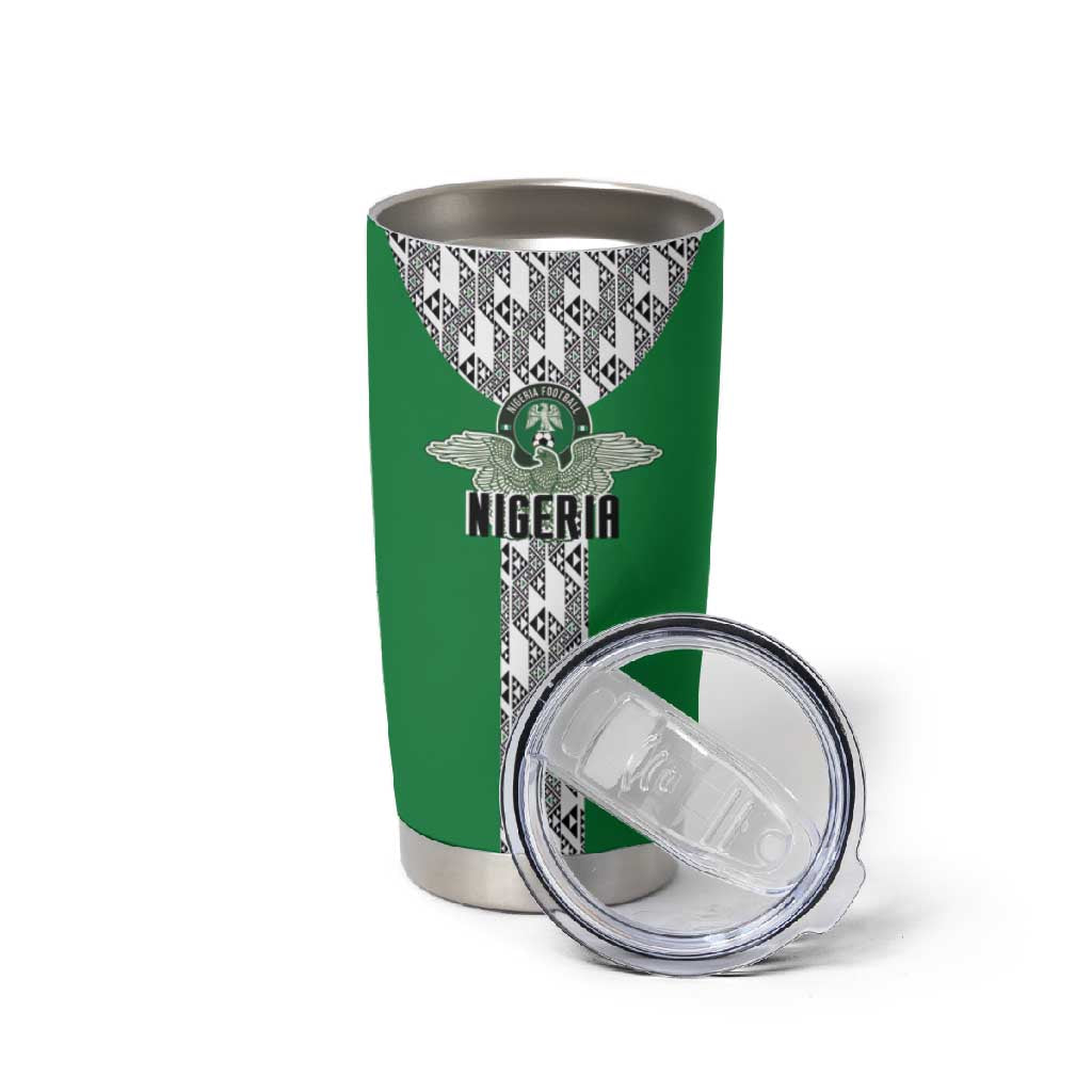 Custom Nigeria National Football Tumbler Cup Inspired Retro Style - Wonder Print Shop