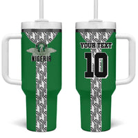 Custom Nigeria National Football Tumbler With Handle Inspired Retro Style - Wonder Print Shop