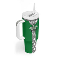 Custom Nigeria National Football Tumbler With Handle Inspired Retro Style - Wonder Print Shop