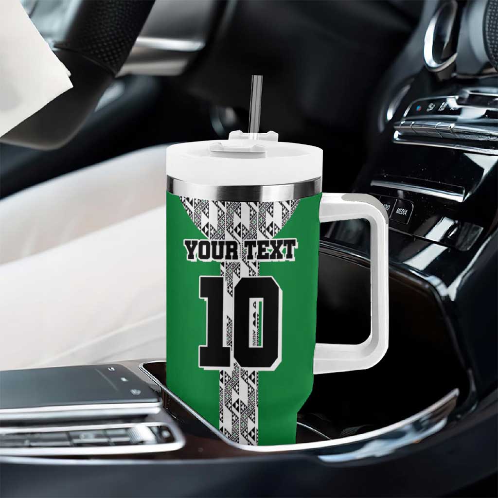 Custom Nigeria National Football Tumbler With Handle Inspired Retro Style - Wonder Print Shop