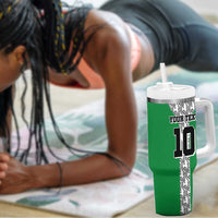 Custom Nigeria National Football Tumbler With Handle Inspired Retro Style - Wonder Print Shop