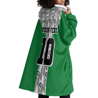 Custom Nigeria National Football Wearable Blanket Hoodie Inspired Retro Style - Wonder Print Shop