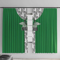 Nigeria National Football Window Curtain Inspired Retro Style - Wonder Print Shop