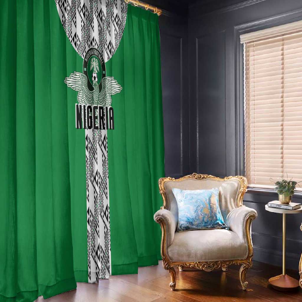 Nigeria National Football Window Curtain Inspired Retro Style - Wonder Print Shop