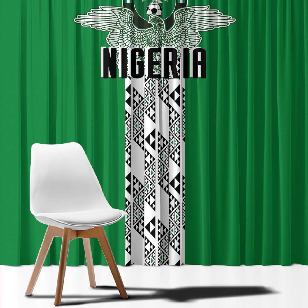 Nigeria National Football Window Curtain Inspired Retro Style - Wonder Print Shop