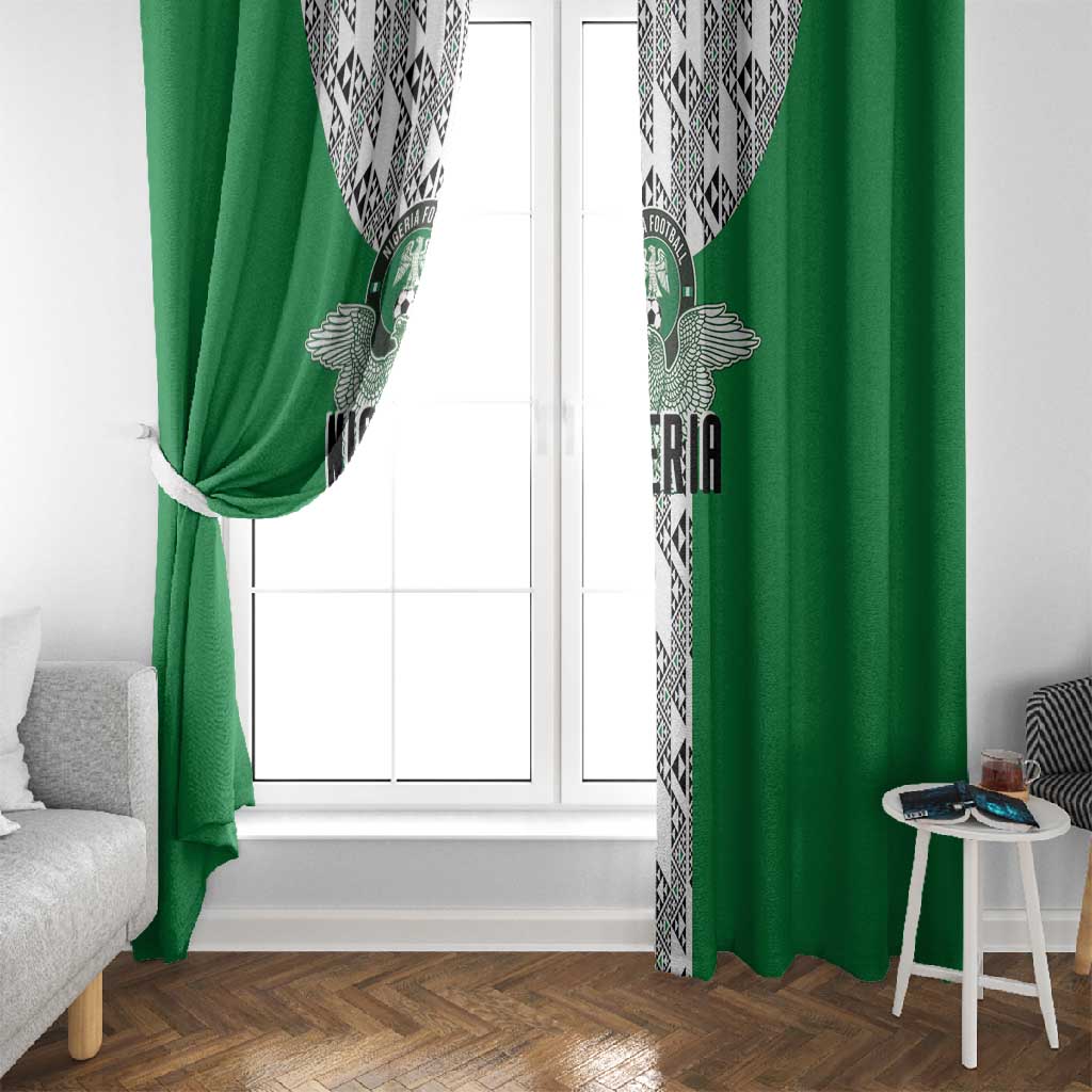 Nigeria National Football Window Curtain Inspired Retro Style - Wonder Print Shop