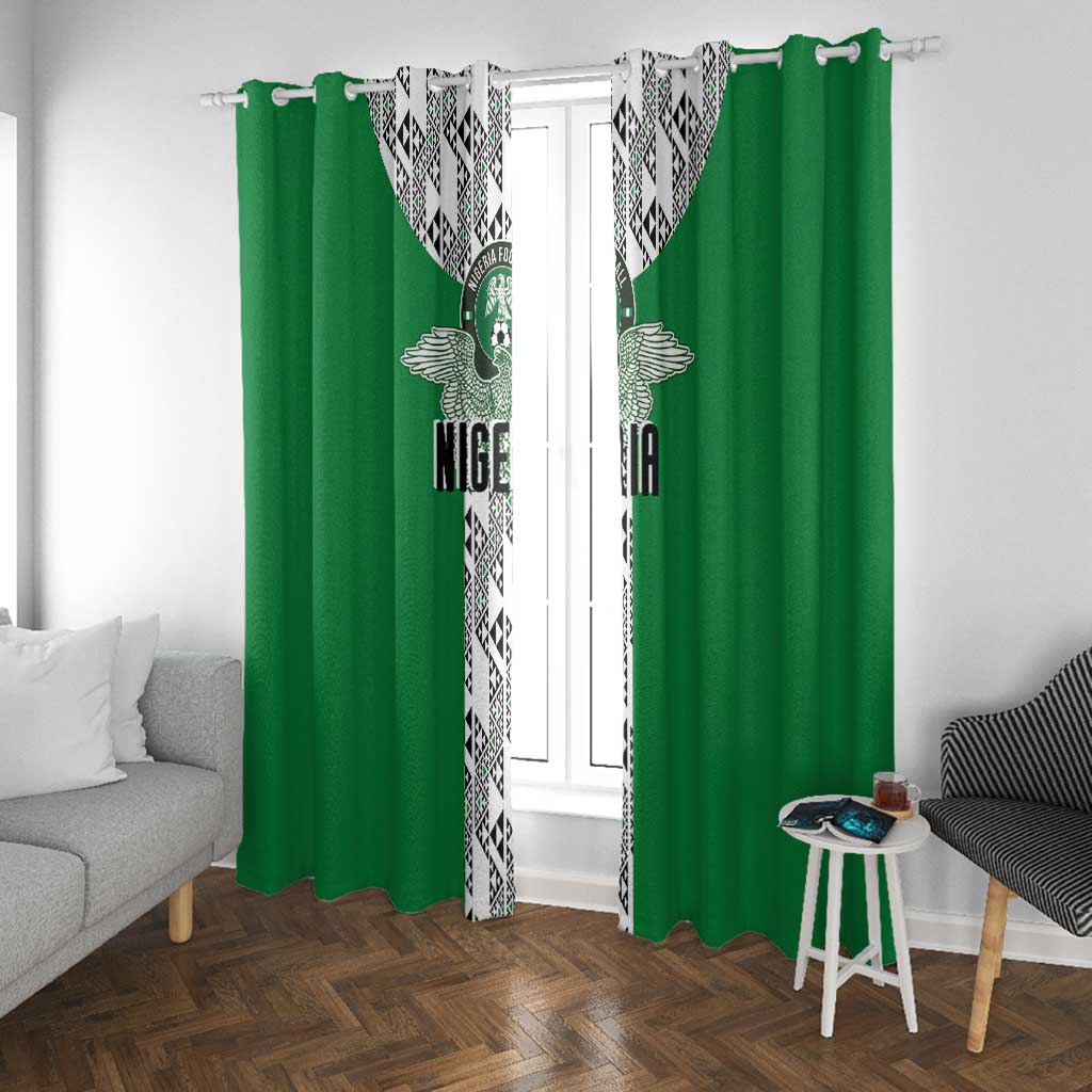 Nigeria National Football Window Curtain Inspired Retro Style - Wonder Print Shop