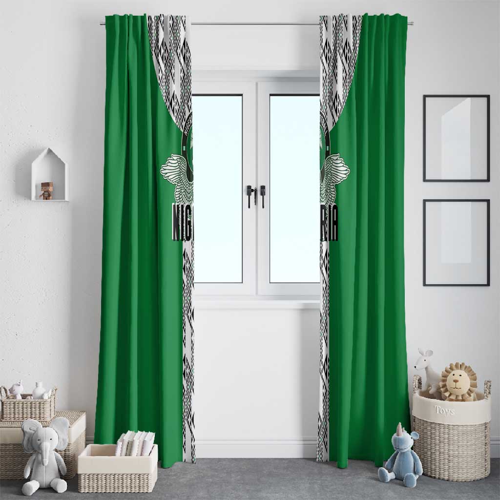 Nigeria National Football Window Curtain Inspired Retro Style - Wonder Print Shop