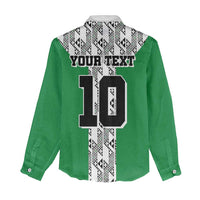 Custom Nigeria National Football Women Casual Shirt Inspired Retro Style - Wonder Print Shop