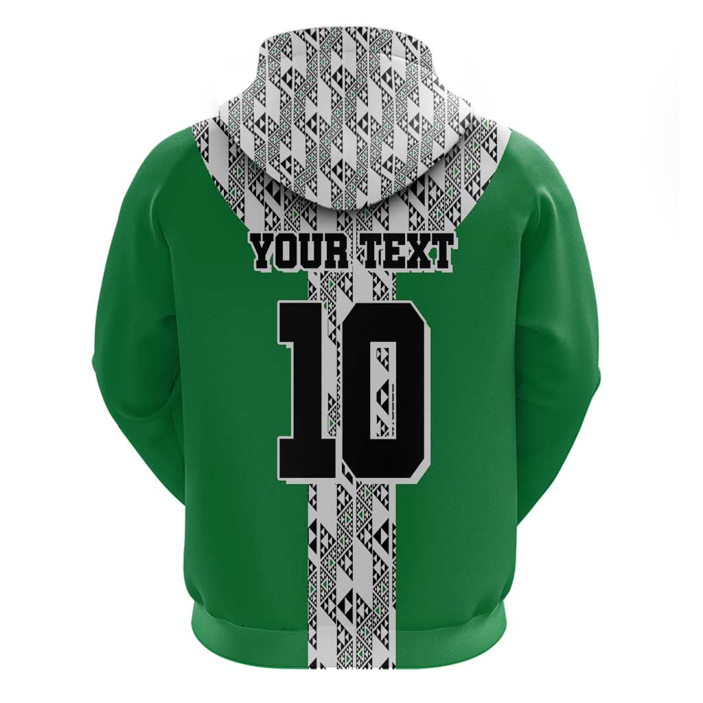 Custom Nigeria National Football Zip Hoodie Inspired Retro Style - Wonder Print Shop