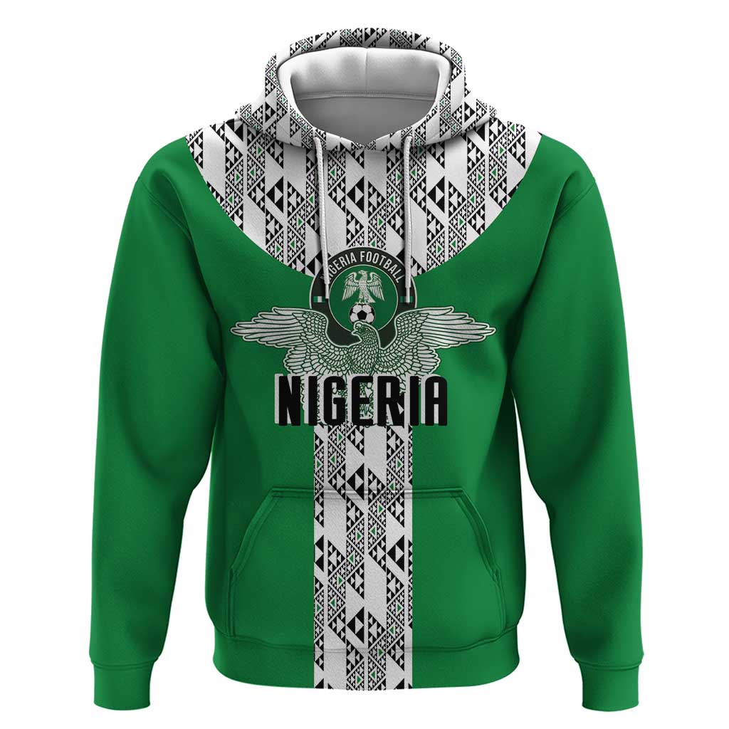 Custom Nigeria National Football Zip Hoodie Inspired Retro Style - Wonder Print Shop