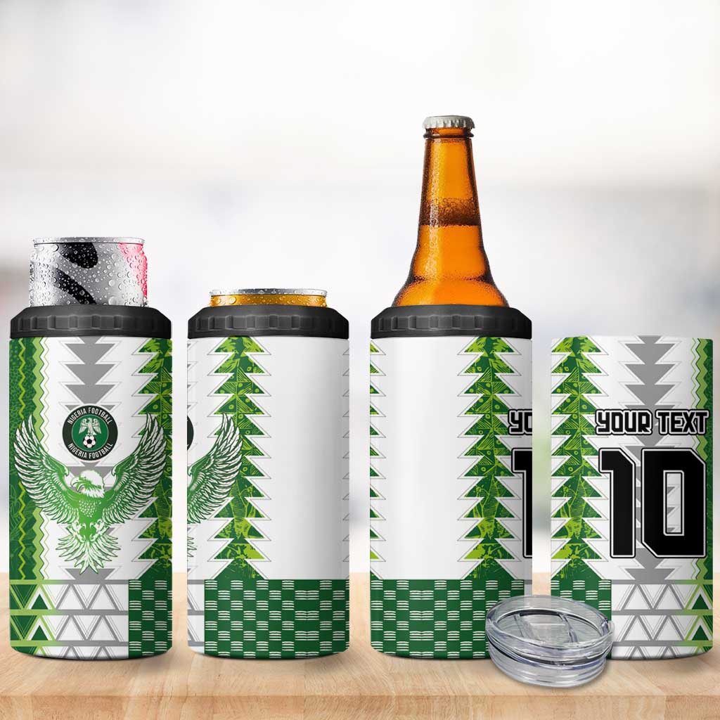 Custom Nigeria National Football 4 in 1 Can Cooler Tumbler Naija Super Eagles - Wonder Print Shop