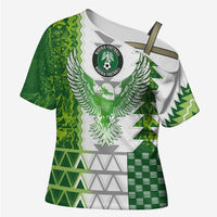 Custom Nigeria National Football Cross Shoulder Shirt Naija Super Eagles - Wonder Print Shop