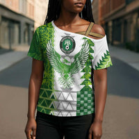 Custom Nigeria National Football Cross Shoulder Shirt Naija Super Eagles - Wonder Print Shop