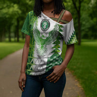 Custom Nigeria National Football Cross Shoulder Shirt Naija Super Eagles - Wonder Print Shop