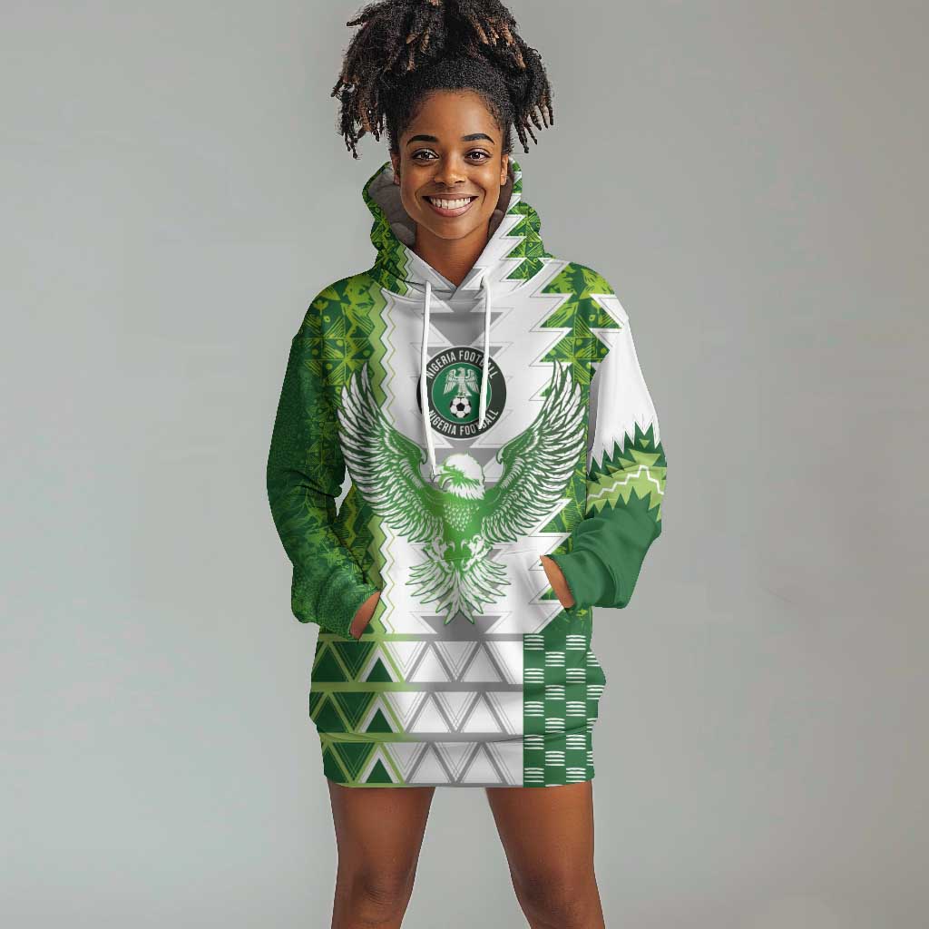 Custom Nigeria National Football Hoodie Dress Naija Super Eagles - Wonder Print Shop