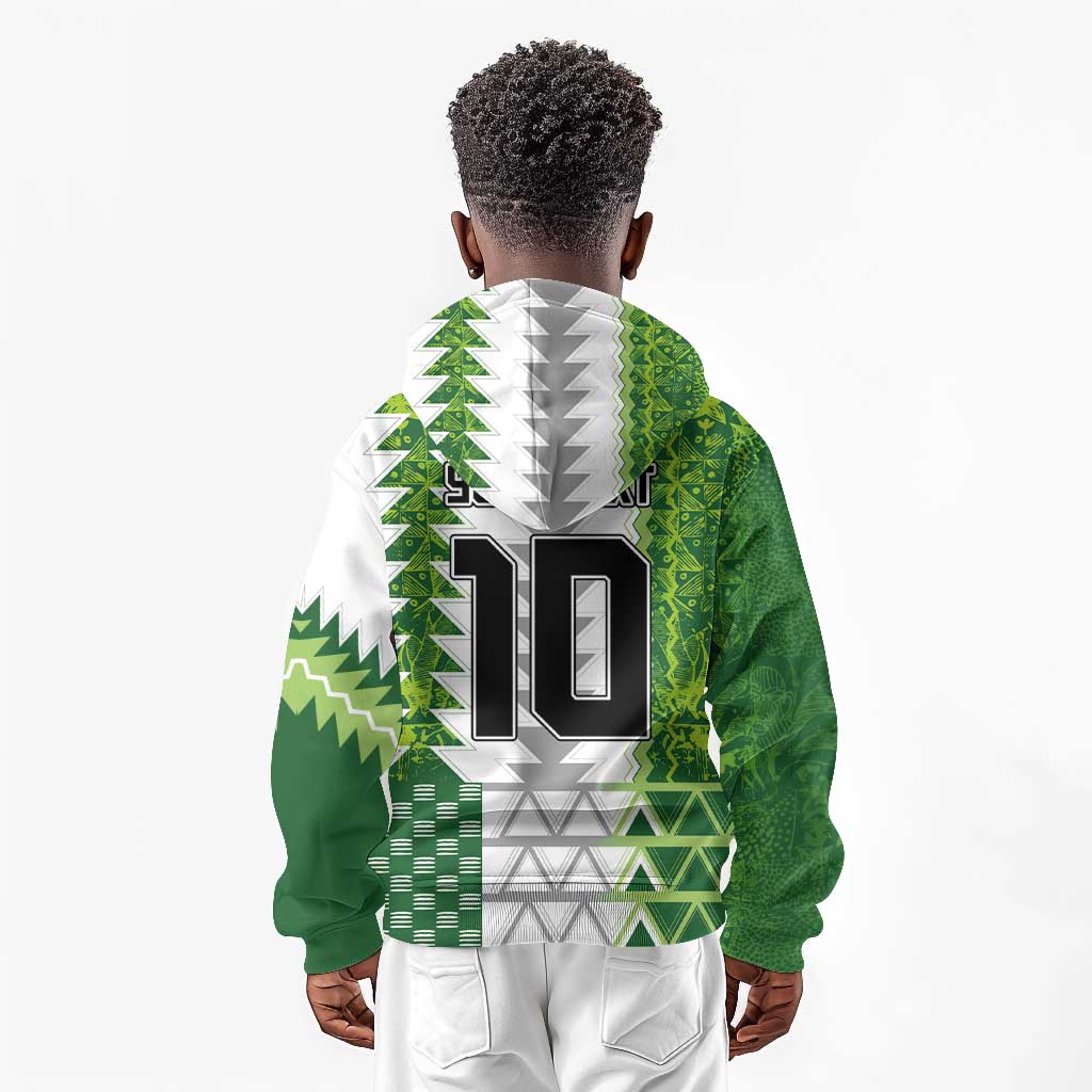 Custom Nigeria National Football Kid Hoodie Naija Super Eagles - Wonder Print Shop