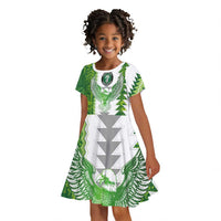 Custom Nigeria National Football Kid Short Sleeve Dress Naija Super Eagles - Wonder Print Shop