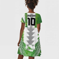 Custom Nigeria National Football Kid Short Sleeve Dress Naija Super Eagles - Wonder Print Shop