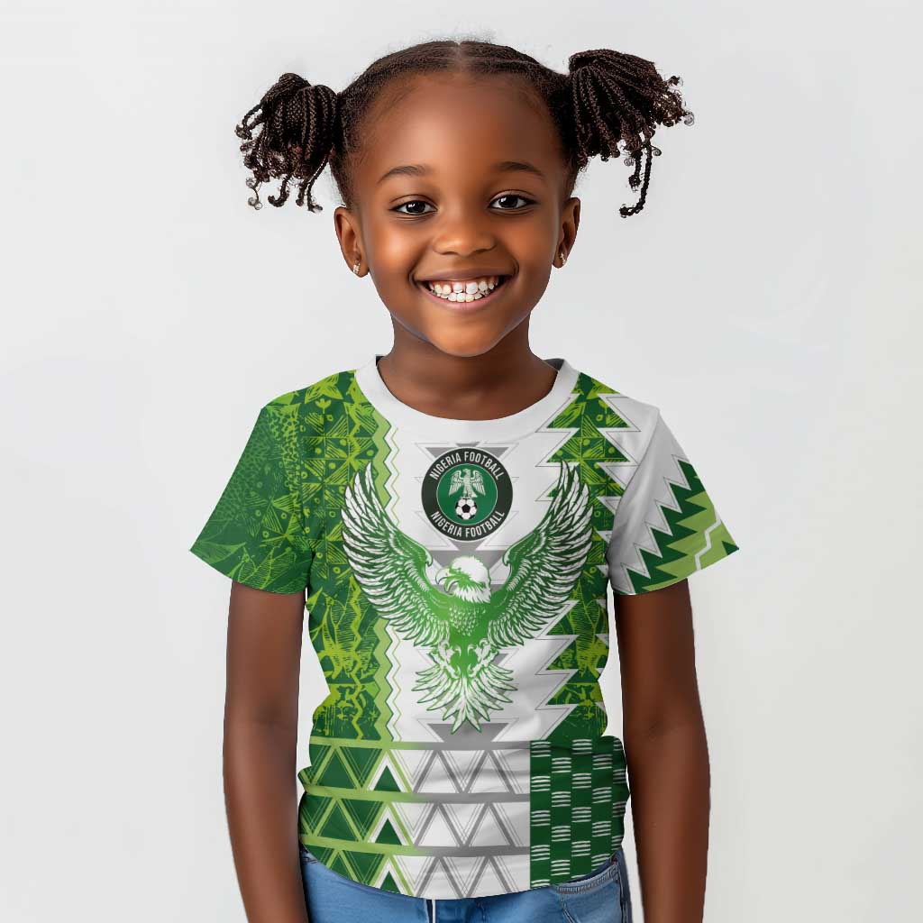 Custom Nigeria National Football Kid T shirt Naija Super Eagles - Wonder Print Shop
