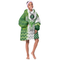 Custom Nigeria National Football Kid Wearable Blanket Hoodie Naija Super Eagles - Wonder Print Shop