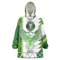 Custom Nigeria National Football Kid Wearable Blanket Hoodie Naija Super Eagles - Wonder Print Shop