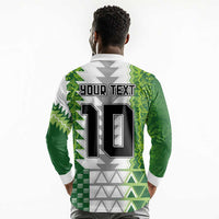 Custom Nigeria National Football Long Sleeve Polo Shirt Naija Super Eagles - Wonder Print Shop