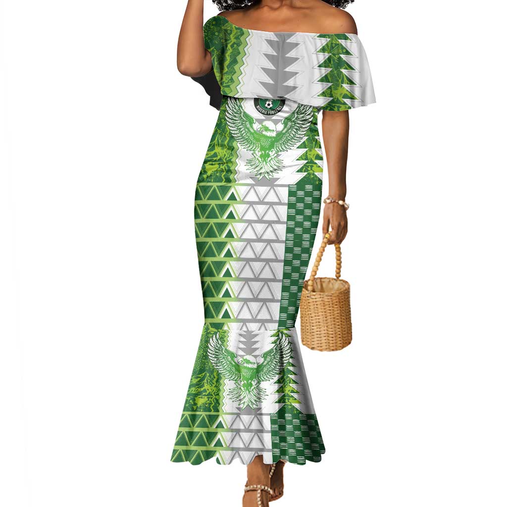 Custom Nigeria National Football Mermaid Dress Naija Super Eagles - Wonder Print Shop