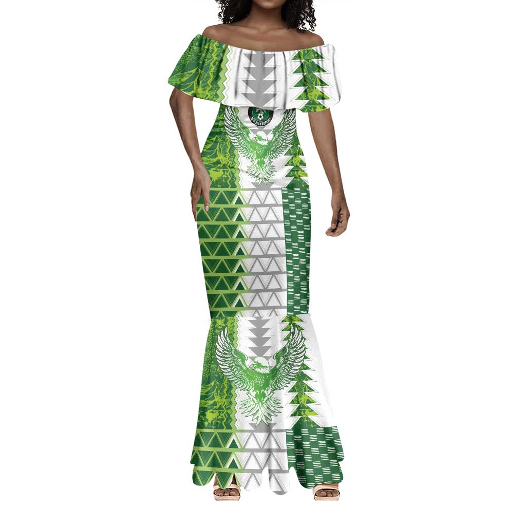 Custom Nigeria National Football Mermaid Dress Naija Super Eagles - Wonder Print Shop