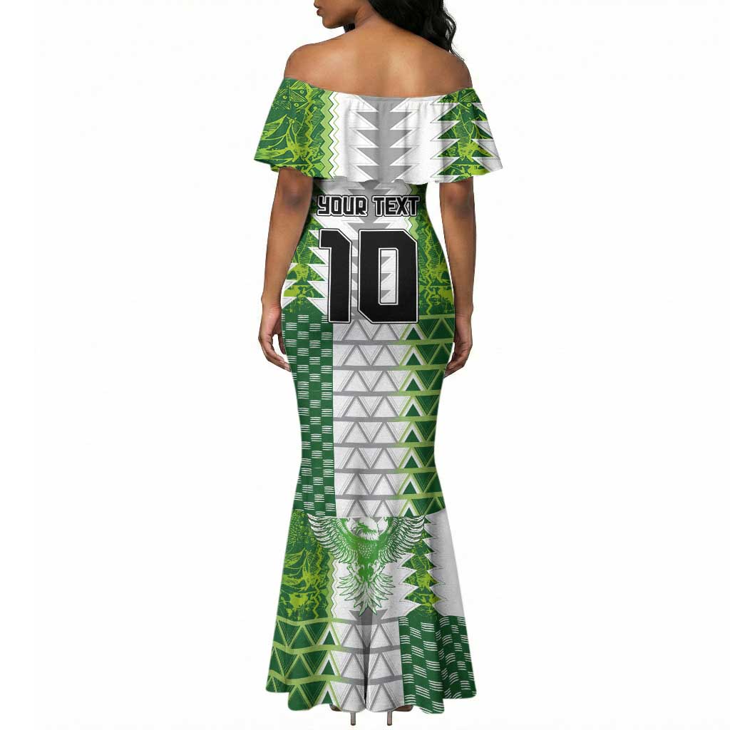Custom Nigeria National Football Mermaid Dress Naija Super Eagles - Wonder Print Shop