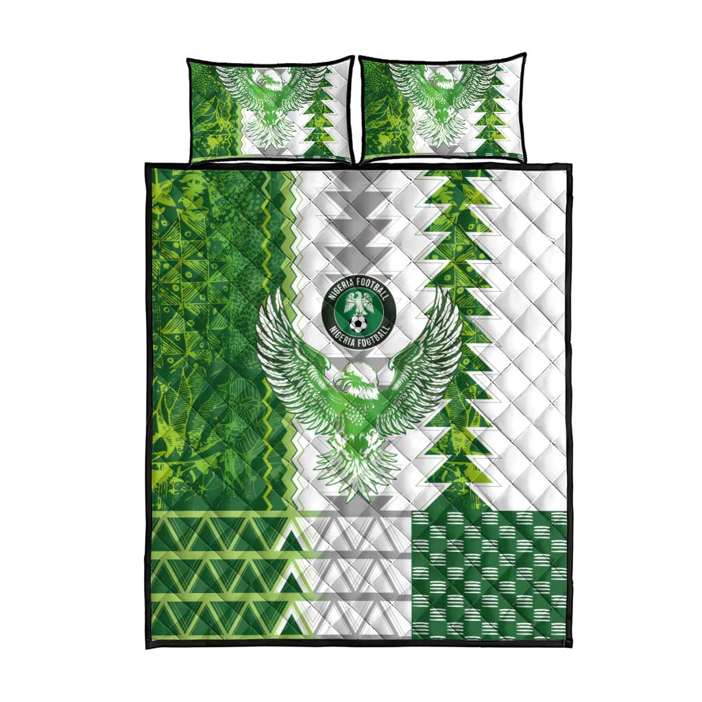 Nigeria National Football Quilt Bed Set Naija Super Eagles - Wonder Print Shop