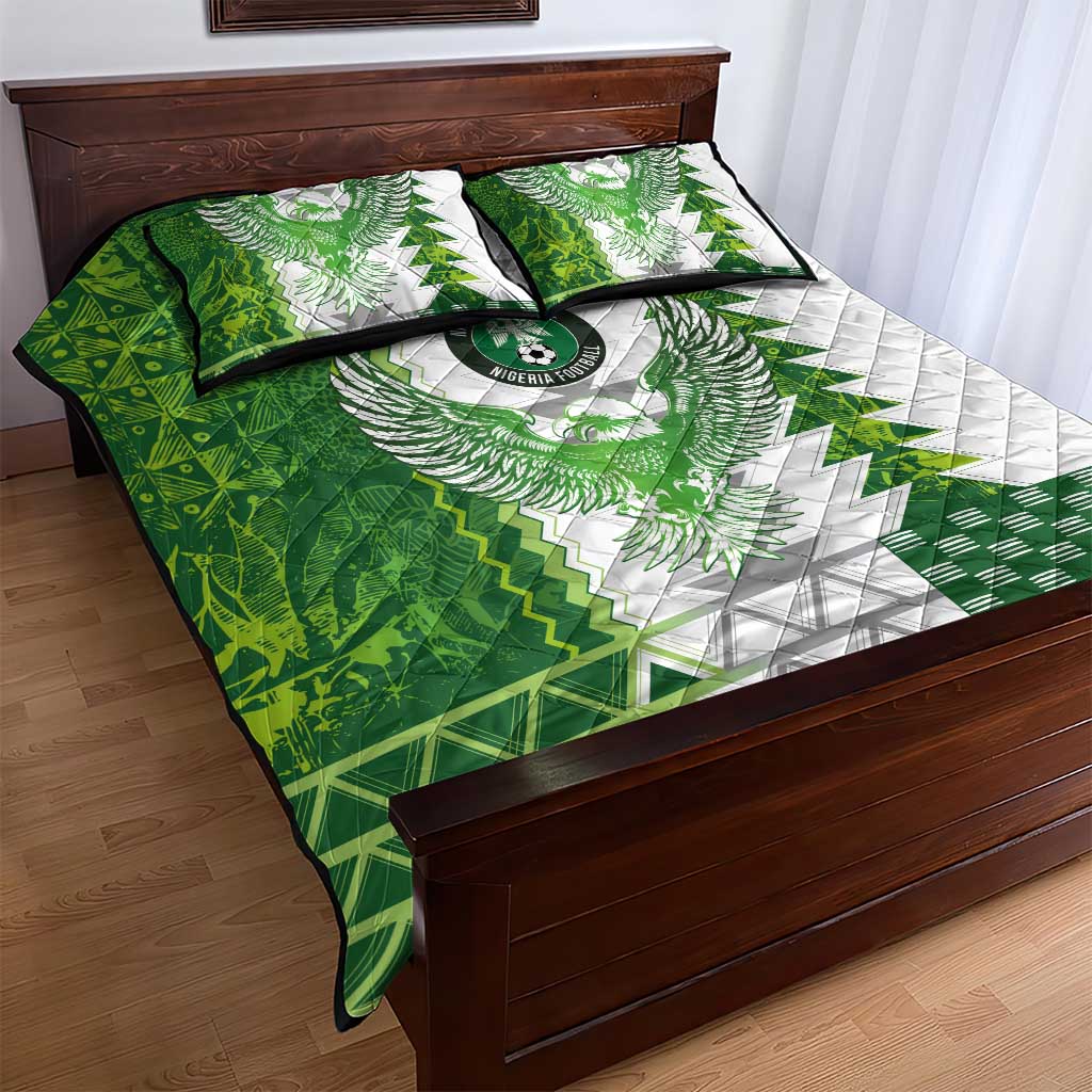 Nigeria National Football Quilt Bed Set Naija Super Eagles - Wonder Print Shop