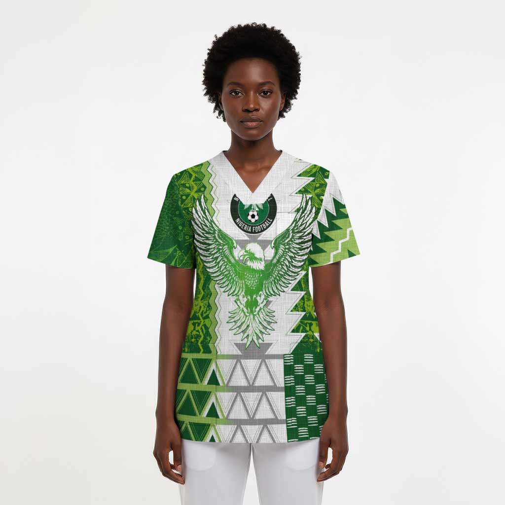 Custom Nigeria National Football Scrub Top Naija Super Eagles - Wonder Print Shop