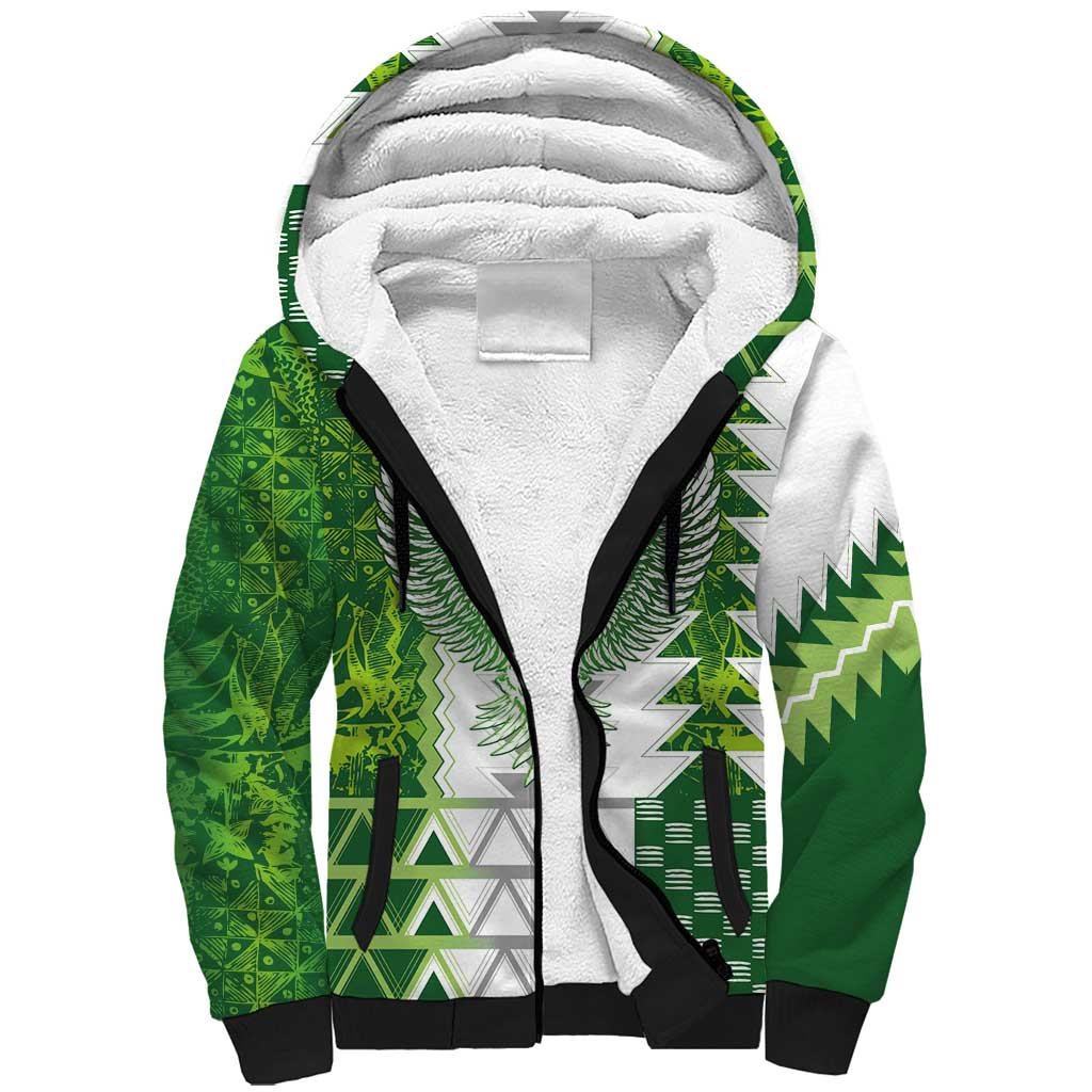 Custom Nigeria National Football Sherpa Hoodie Naija Super Eagles - Wonder Print Shop