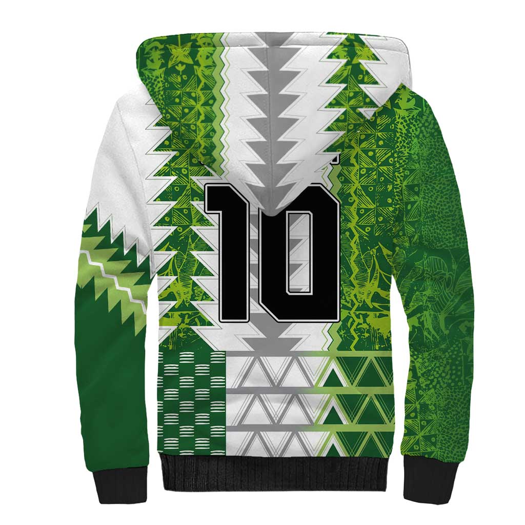 Custom Nigeria National Football Sherpa Hoodie Naija Super Eagles - Wonder Print Shop