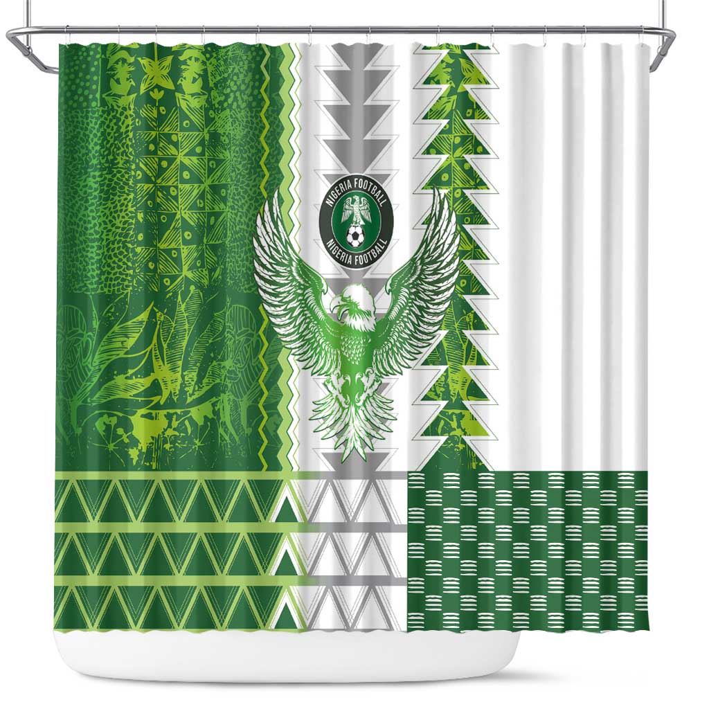 Nigeria National Football Shower Curtain Naija Super Eagles - Wonder Print Shop