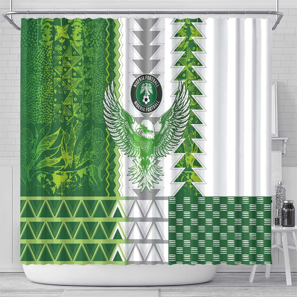 Nigeria National Football Shower Curtain Naija Super Eagles - Wonder Print Shop